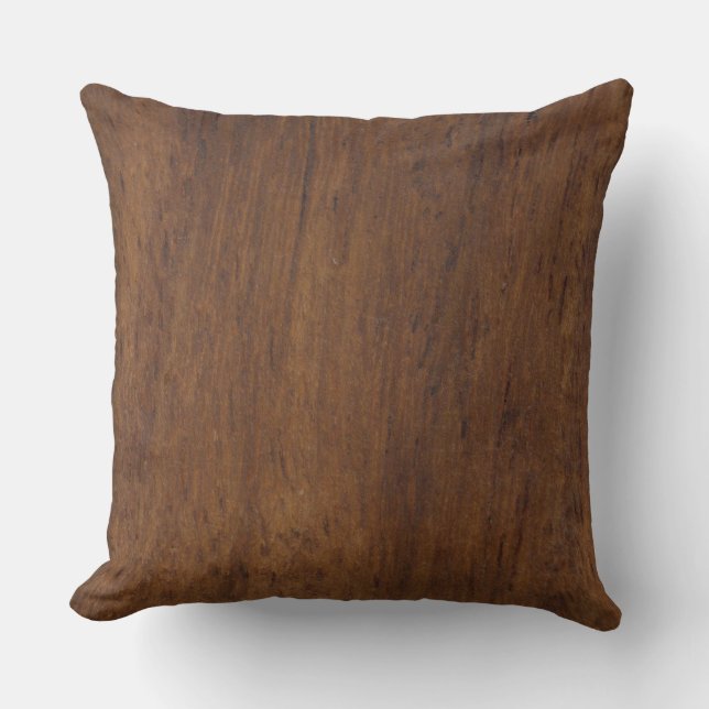 Wood Plank Plain Texture Lumber Outdoor Pillow (Front)