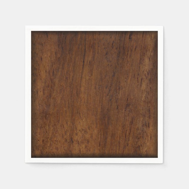 Wood Plank Plain Texture Lumber Paper Napkins (Front)