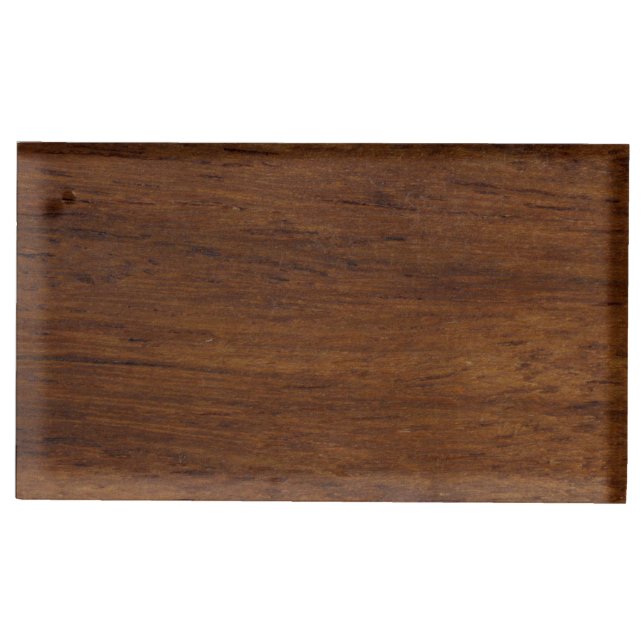 Wood Plank Plain Texture Lumber Place Card Holder (Front)