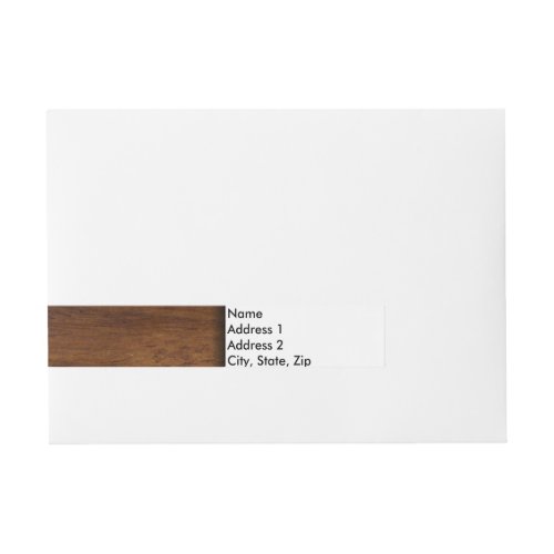 Wood Plank Plain Texture Lumber Wrap Around Address Label