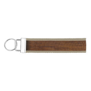 Wood Plank Plain Texture Lumber Wrist Keychain