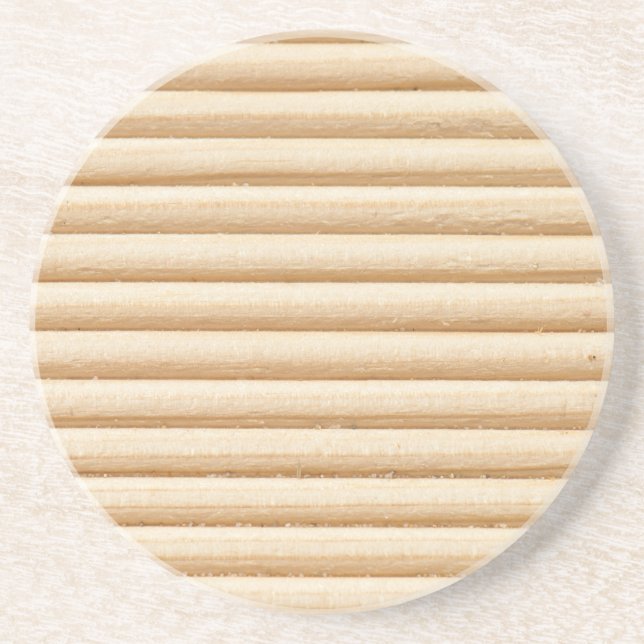 Wood plank stripes pattern drink coaster (Front)