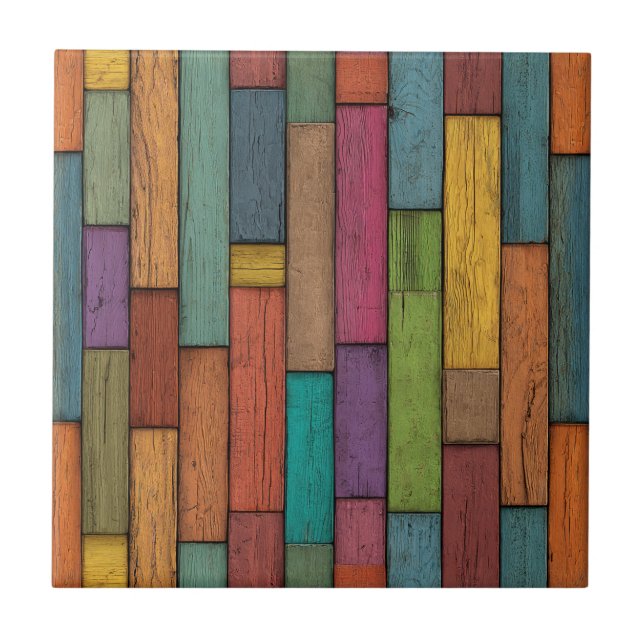 Wood Planks Ceramic Tile (Front)