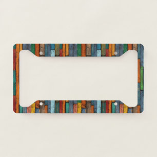 Wood Planks License Plate Frame