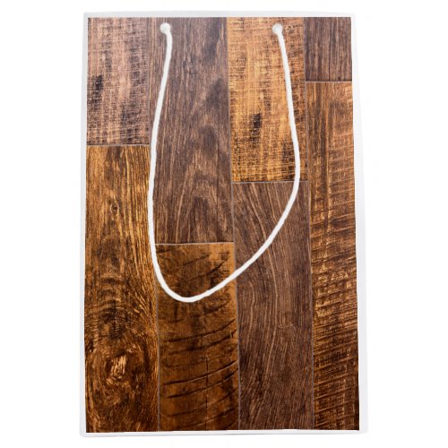 Wood planks medium gift bag