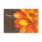 Wood Planks, Orange Zinnia RSVP with envelope