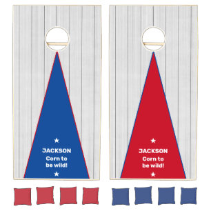 Wood Planks Personalized Cornhole Set