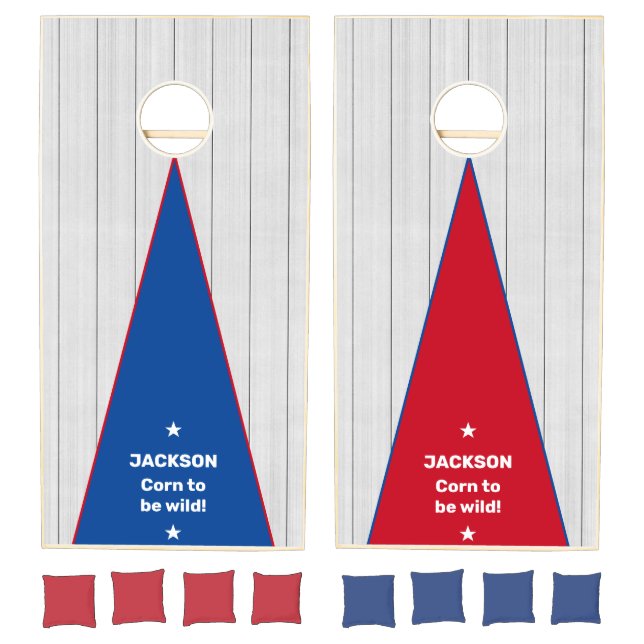 Wood Planks Personalized Cornhole Set (Set)