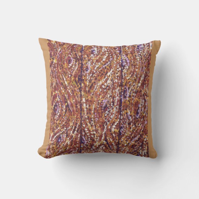 Wood Planks Pointillism American MoJo Pillow (Front)
