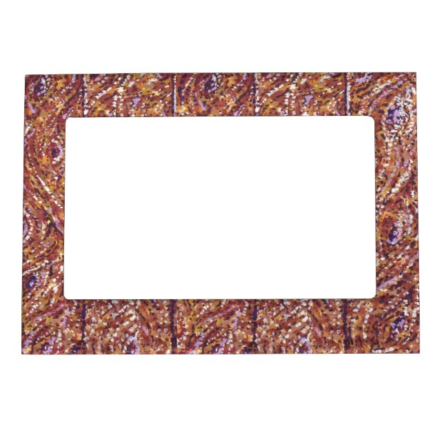 Wood Planks Pointillism Magnetic Photo  Frame (Front)
