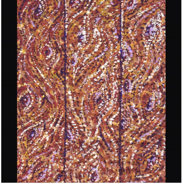 Wood Planks Pointillism Ornament Sculpture (Front)