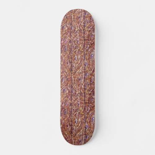 Wood Planks Pointillism Skateboard