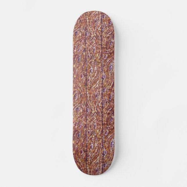 Wood Planks Pointillism Skateboard Deck (Front)