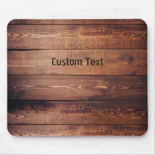 Wood Planks with Name Mouse Pad