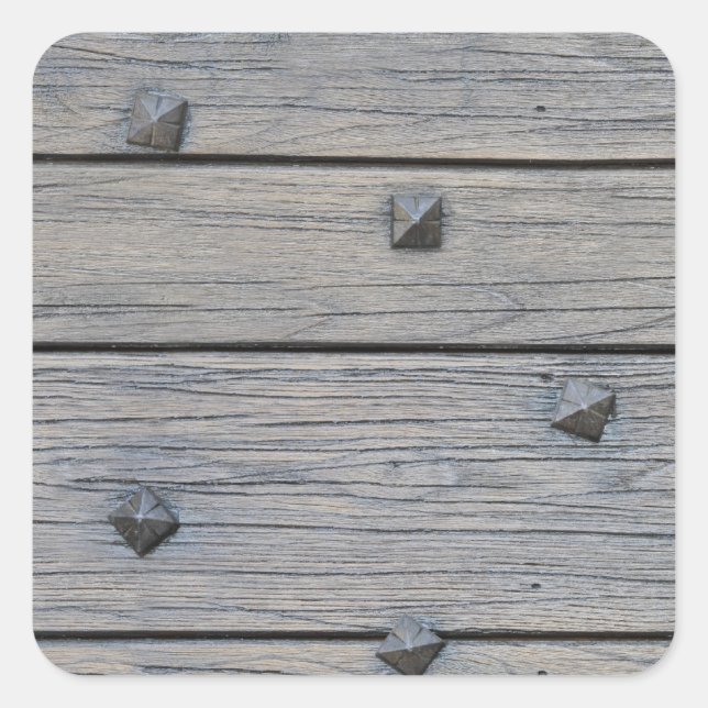 Wood planks with square nails texture that perfect sticker (Front)