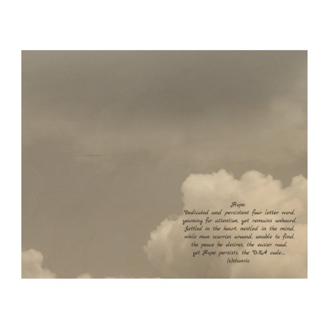 WOOD PLAQUE POEM ON PHOTOGRAPH WALL ART (Front)