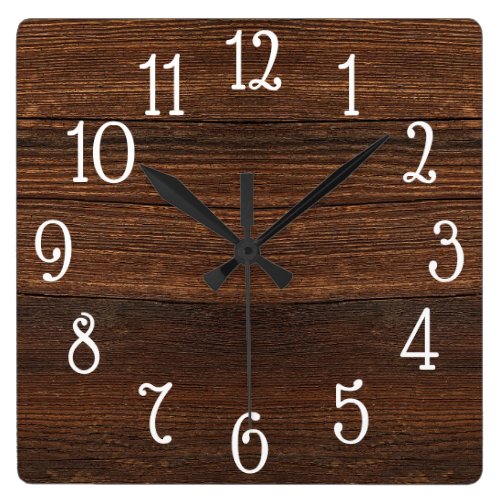 Wood Print Clock