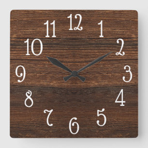 Wood Print Clock