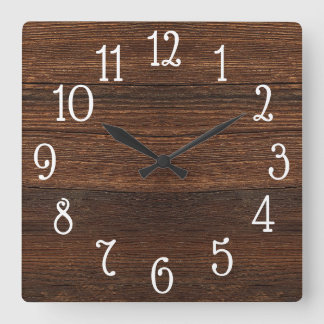 Wood Print Clock