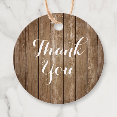 Wood Print Thank You Favor Tags