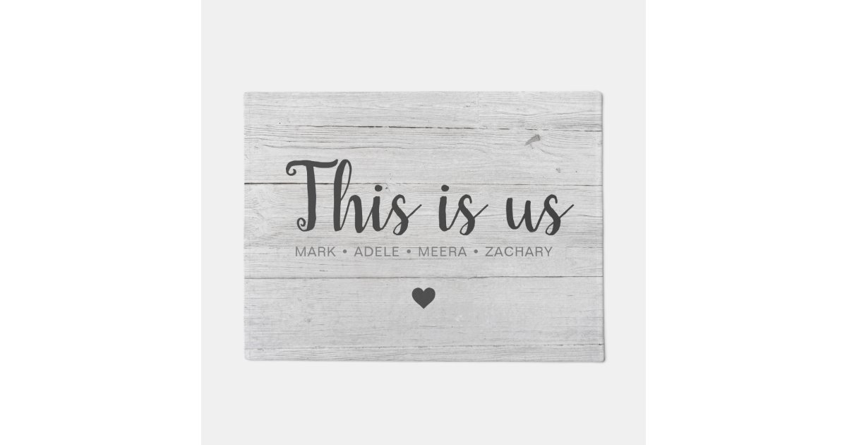 Wood Print This Is Us Heart Doormat Zazzle Com
