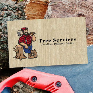 Wood Professional Tree Trimming Service Business Card