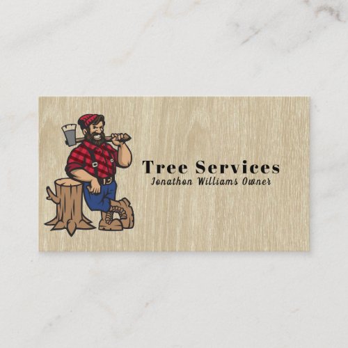 Wood Professional Tree Trimming Service Business Card