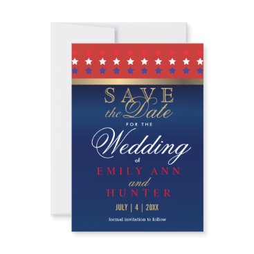 Wood, Red, White & Blue Patriotic Save The Date Wood, Red, White & Blue Patriotic Save The Date