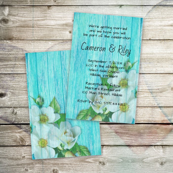 Wood Roses Budget Wedding Ceremony Invitations Flyer by Country_Wedding at Zazzle
