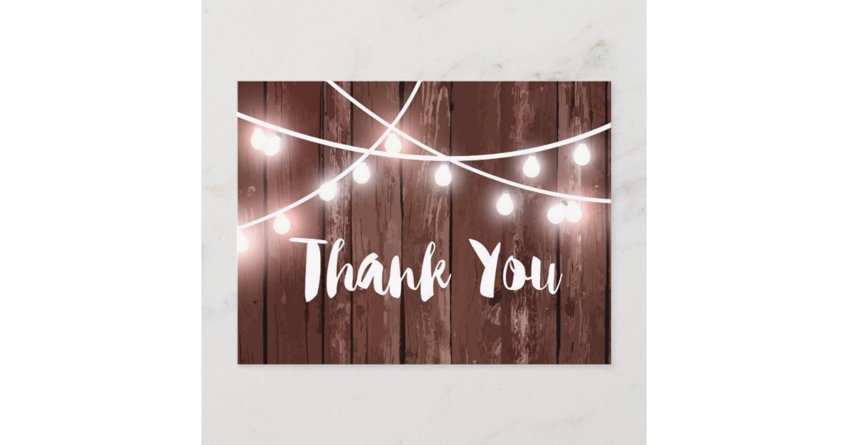 Wood Rustic background design, thank you card | Zazzle