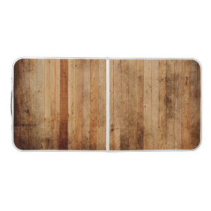 Wood Rustic Country Brown Beer Pong Table