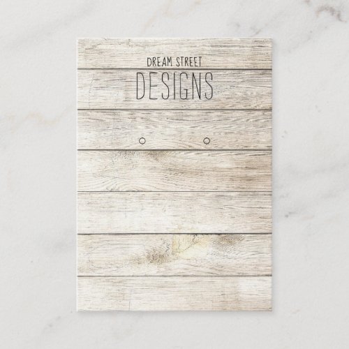 Wood Rustic Earring Display Card