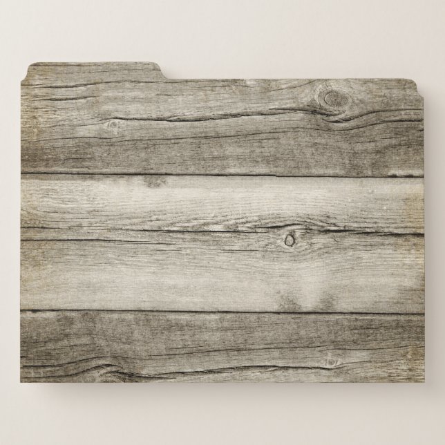 Wood Rustic File File Folder (Front Left)
