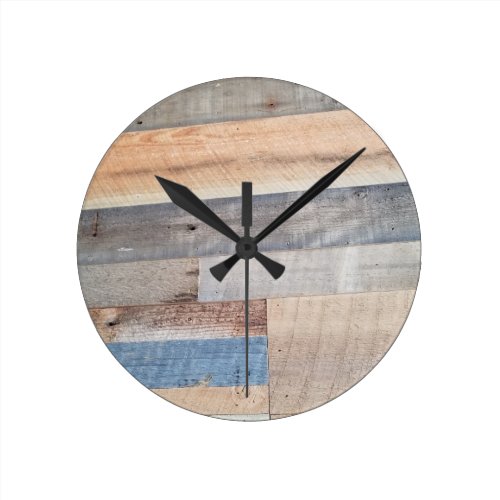 Wood rustic round clock