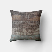 Wood | Rustic Throw Pillow (Back)