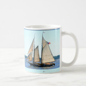wood schooner sailing mug