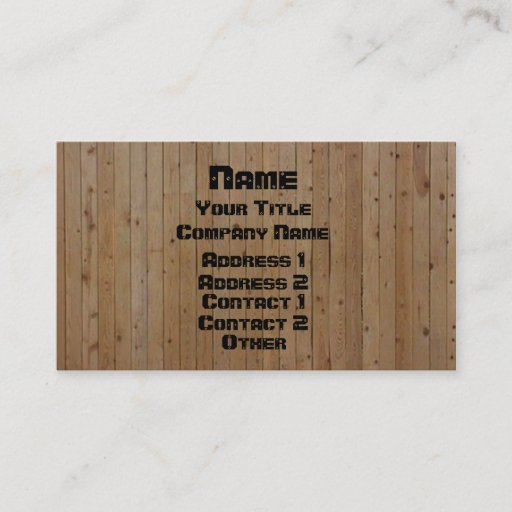 Customizable Wood & Screwed Business Card Templates
