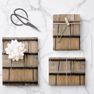 wood shingles wrapping paper sheets