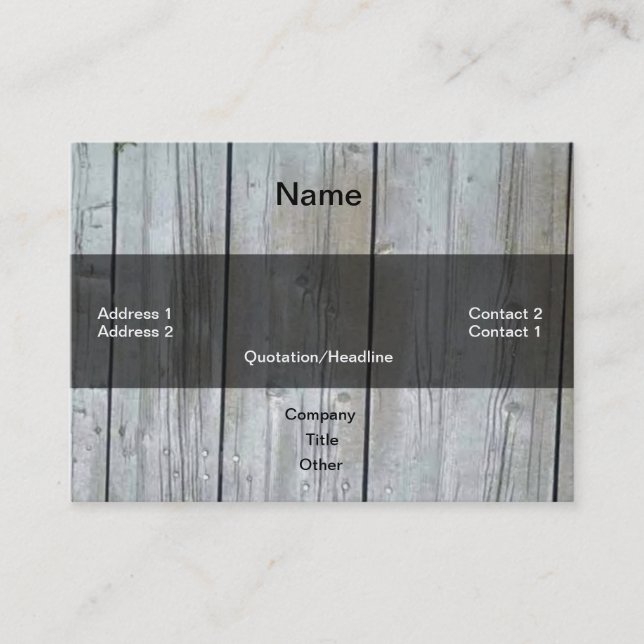 Wood Siding Business Card (Front)