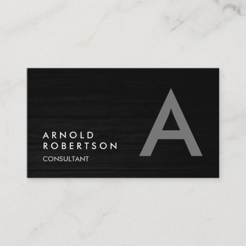 Wood Simple Plain Gray Trendy Business Card