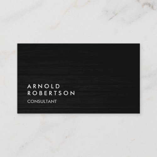 Wood Simple Plain Gray Trendy Business Card