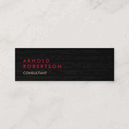 Wood Simple Slim Red Gray Trendy Business Card