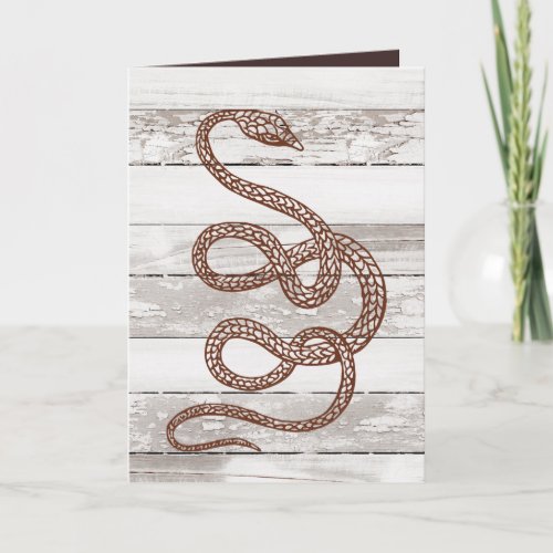 WOOD SNAKE BIRTHDAY CARD