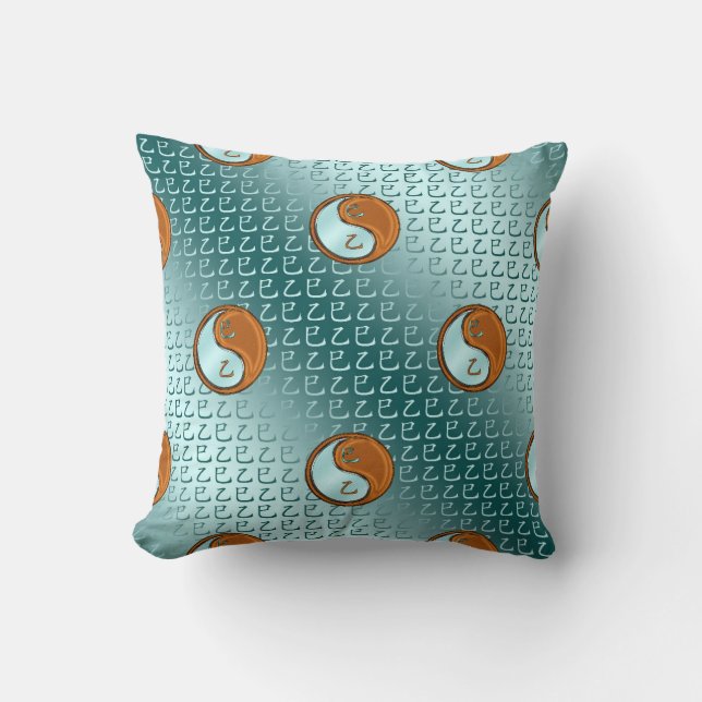 Wood Snake Throw Pillow (Front)