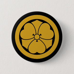 Wood sorrel with swords in circle 1 button