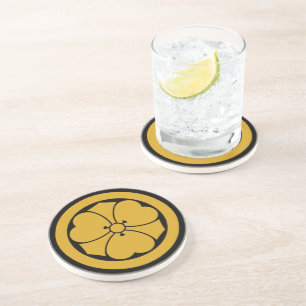 Wood sorrel with swords in circle 1 drink coaster