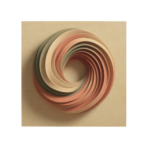 Wood Spiral Surreal Abstract Art Print
