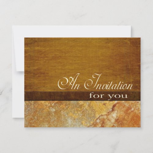 Wood Stone Business Executive Retirement 45x55 Invitation