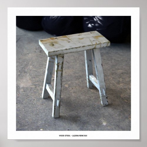 WOOD STOOL Poster