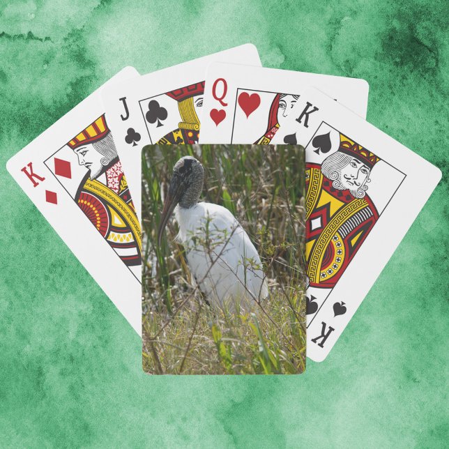 Wood Stork Bird Florida Photograph Poker Cards (A deck of playing cards featuring a wood stork bird.)